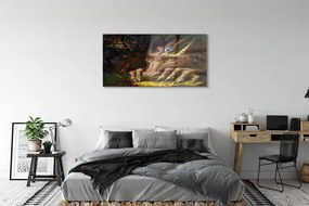 Obraz plexi Forest dračie hlava dievčatá 125x50 cm