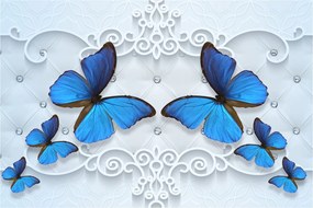 Obraz - Modré motýle (90x60 cm)