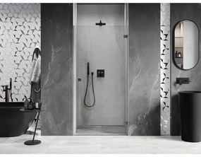 Mexen, Mexen Lunar-B Otočné pravé sprchové dvere 60 cm, transparentné, pištoľový kov - 832-060-000-95-00-P