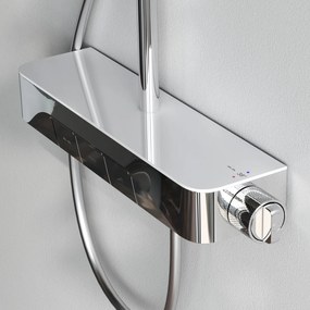 Sprchový systém AM.PM Func F07FA200 s termostatickou poličkovou batériou, chróm