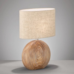 Stolová lampa Tobse farba dreva/piesková 53 cm