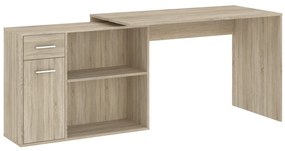 Rohový písací stôl WESLACO - dub sonoma
