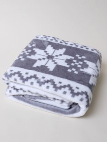 Deka mikroplyš 150 × 200 cm – Vianoce sivé