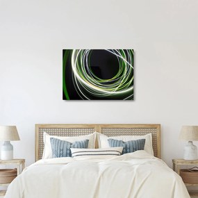 Obraz zelených čiar (70x50 cm)