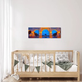 Obraz Taiwanu (s hodinami) (90x30 cm)