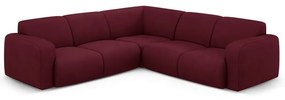 Vínovočervená rohová pohovka (variabilná/do L) Molino – Micadoni Home