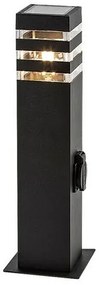 Rabalux 77122 vonkajší stĺpik so zásuvkou Ankara, E27, 1x max. 12W, IP44