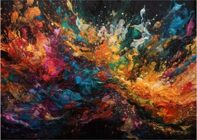 Sklenený obraz - Farebná abstrakcia II. (70x50 cm)