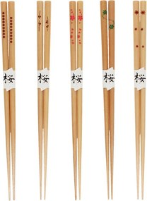 Drevené paličky v súprave 5 ks v prírodnej farbe Delicate – Rex London