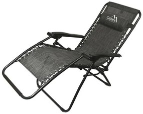 Skladacie polohovateľné kreslo antracit