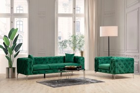 Luxusná trojmiestna pohovka Como 237 x 90 cm, zelená