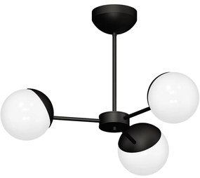 Stropné svietidlo Sfera, 3x biele sklenené tienidlo, b, x