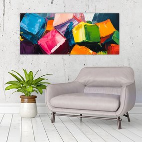 Obraz - Farebné kocky (120x50 cm)
