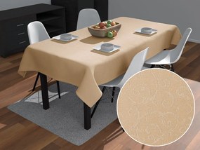 Biante Teflónový obdĺžnikový obrus TF-092 Ornamenty - béžová light 60x100 cm