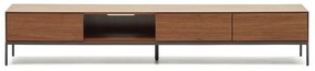 TV stolík v dekore orecha v prírodnej farbe 195x35 cm Vedrana – Kave Home