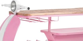furniture-nabytek.cz - Lakovaný barový pult Scooter Nova Pink z kovu, ružová – 160×50×87 cm