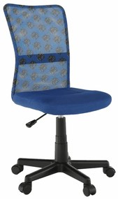 Kondela Otočná stolička, modrá/vzor/čierna, GOFY