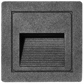 Ecolite LED vstavané fasádne svietidlo 3W IP54 čierné Z01WF-CR