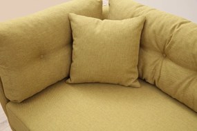 Třímístná pohovka Mapa 214 cm žluto-zelená