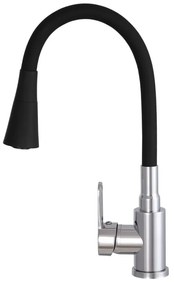Gamma Flex 3000, stojanková drezová batéria s flexibilným ramenom, čierna-chrómová, GMA-BFX-3000CH