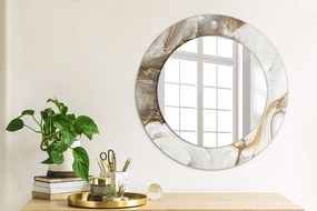 Okrúhle zrkadlo s potlačou Jasný mramor fi 50 cm