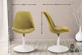 Stolička Maverick W - látka, podnož kov biela matná - Zelená