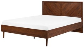Manželská posteľ 160 cm MILLET (s roštom) (tmavé drevo). Vlastná spoľahlivá doprava až k Vám domov. 1007369