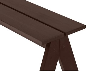 Tmavohnedá drevená záhradná lavica Navo – noo.ma