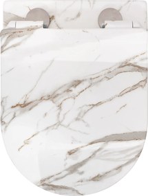 Rea Carlos Slim Lava Shiny, závesná WC misa Rimless 49,5x37x35,5 cm, imitácia kameňa, REA-C0536