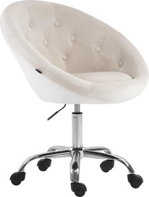 Pracovná stolička London zamat - krémová