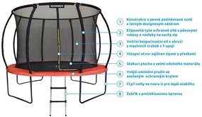 Marimex | Trampolína Marimex Premium 366 cm + vnútorná ochranná sieť + schodíky ZADARMO | 19000112
