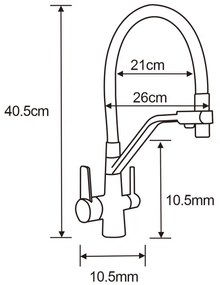 Mexen Duo, vysoká drezová batéria, čierna-chrómová, 671701-07