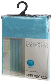 ZÁCLONA NA KRÚŽKOCH REBECCA 140X250 CM MODRÁ