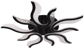 LED Stmievateľný prisadený luster LED/65W/230V 3000-6500K čierna + diaľkové ovládanie