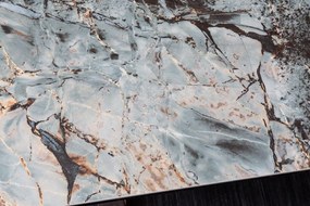 Invicta Interior -  Dizajnový konferenčný stolík ATLANTIS 100 cm, tyrkysová keramika v mramorovom vzhľade