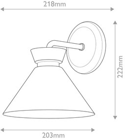 Alora Mood ALM-HALSTON-1WB-GD - Nástenné svietidlo HALSTON 1xE14/40W/230V zlaté