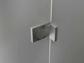 Mexen Lunar, L pravý výklopný päťuholníkový sprchový kút 100x90 cm, 8mm číre sklo, oceľový profil, 831L-100P-090L-97-00-P