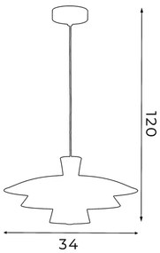 Luster na lanku PLATO 1xE27/60W/230V