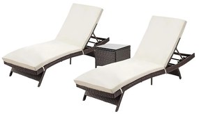 SET 2KS Relaxačných lehátok a stolíka Avenberg KAIMAN TRIO