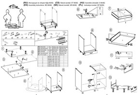 Dolná kuchynská skrinka pre vstavanú rúru VITO - 60x82x56 cm - dub medový