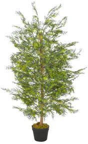 Umelá rastlina strom cyprus s kvetináčom zelená 120 cm 280175