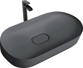 Rea Iris, umývadlo na dosku z konglomerátu 700x355x105 mm, šedá matná, REA-U4306