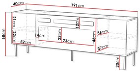 TV skrinka/stolík Azanat 19 (orech warmia). Vlastná spoľahlivá doprava až k Vám domov. 1121826
