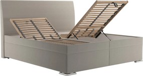 Posteľ Monte 180x200 cm, béžová tkanina