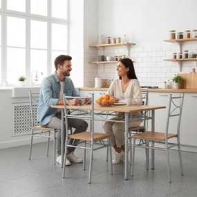 Casaria Jedálenská súprava PAUL, 5-dielna, prírodná hnedá