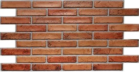 Obkladové panely 3D PVC TP10010442, cena za kus, rozmer 971 x 498 mm, tehla originál, GRACE