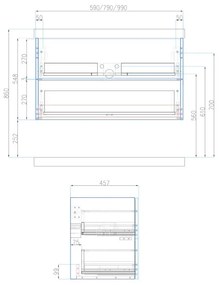 Mereo Mereo, Siena, kúpeľňová skrinka 100 cm, MER-CN412S