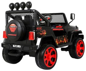 RAMIZ ELEKTRICKÉ AUTÍČKO RAPTOR DRIFTER 4x4 OFF ROAD - ČIERNO-ORANŽOVÉ  - 4x45W - 12V / 10Ah - 2023