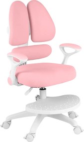 Detská rastúca stolička Neoseat KIDDY TWO — látka, prateľný poťah, ružová