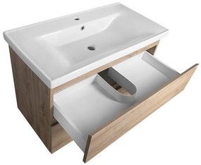 Aqualine Aqualine, ALTAIR umývadlová skrinka 86,5x60x45cm, dub emporio, AI390